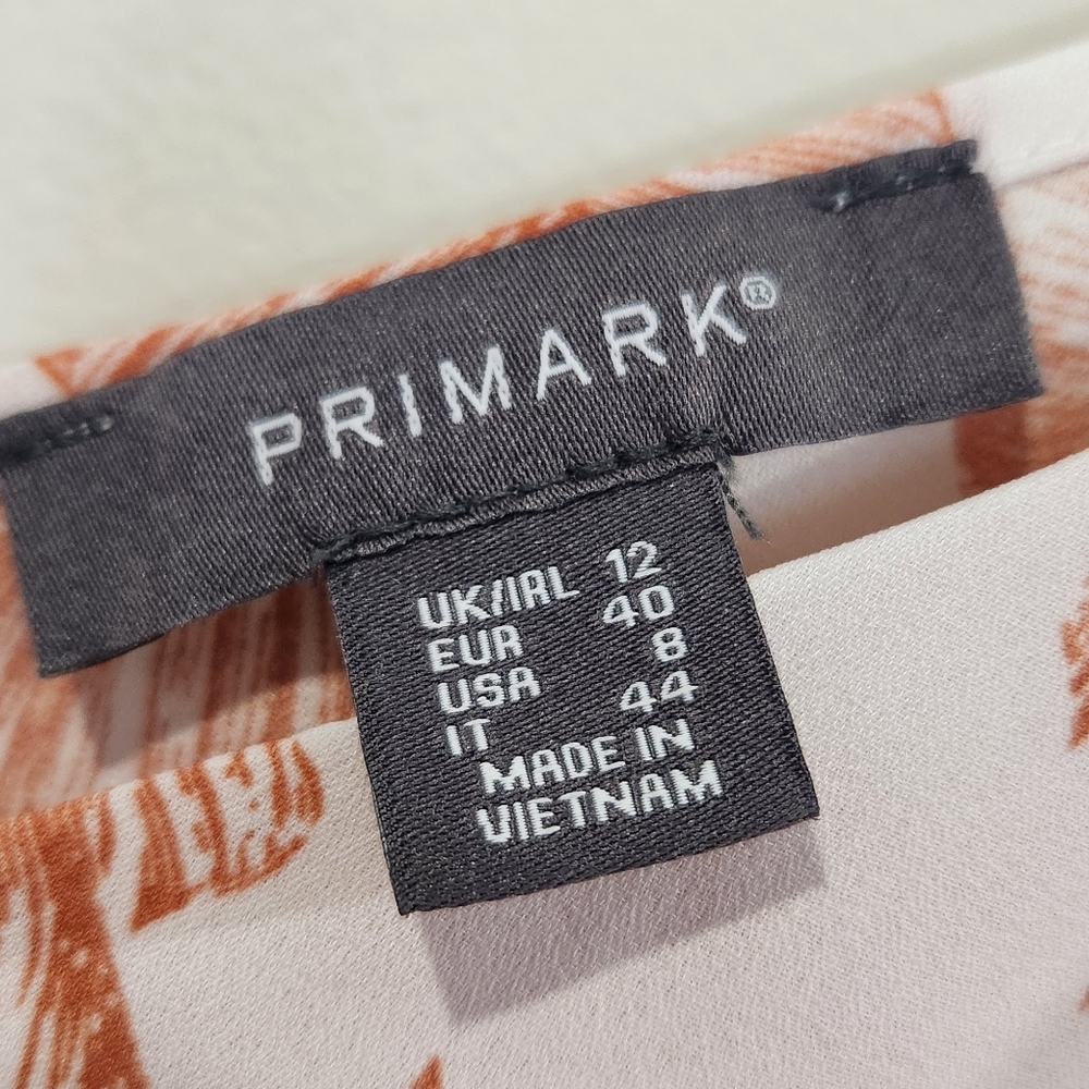Primark Tropical Print Camisole in White and Orange - Picture 2 of 4